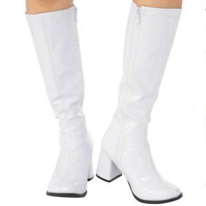 White costume go-go boots size 8